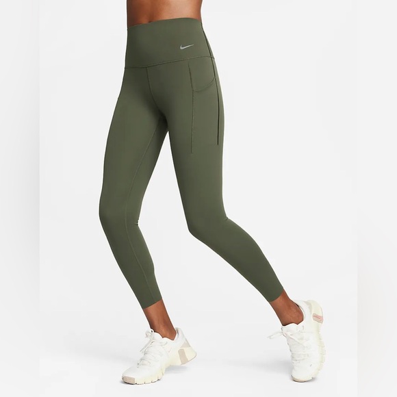 Nike Women’s Universa Medium Support High Rise 7/8 Length Legging Size M Green - Picture 3 of 8